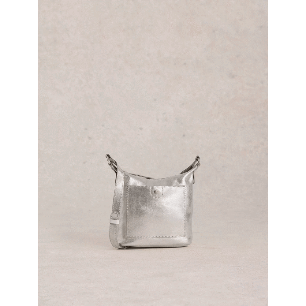 White Stuff Mini Leather Fern Crossbody